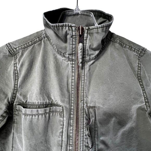Madewell Olive Green Jacket Full Zip Pockets Womens Med Lightweight Army Style - Picture 1 of 12